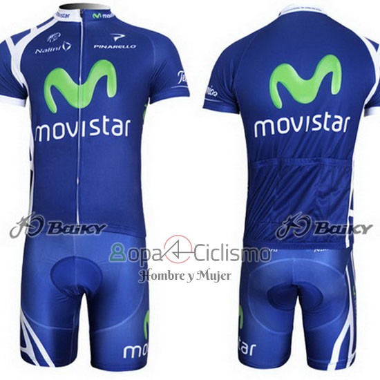Movistar Ropa Ciclismo Culotte Corto 2011 Mangas Cortas Azul